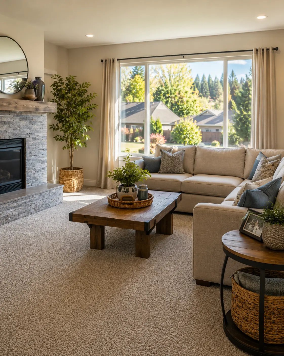 Professional carpet cleaning in a Central Point Oregon family home