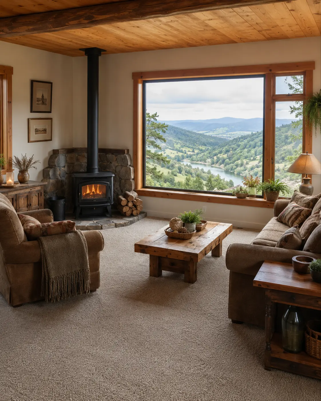 Professional carpet cleaning in a rural Gold Hill Oregon home