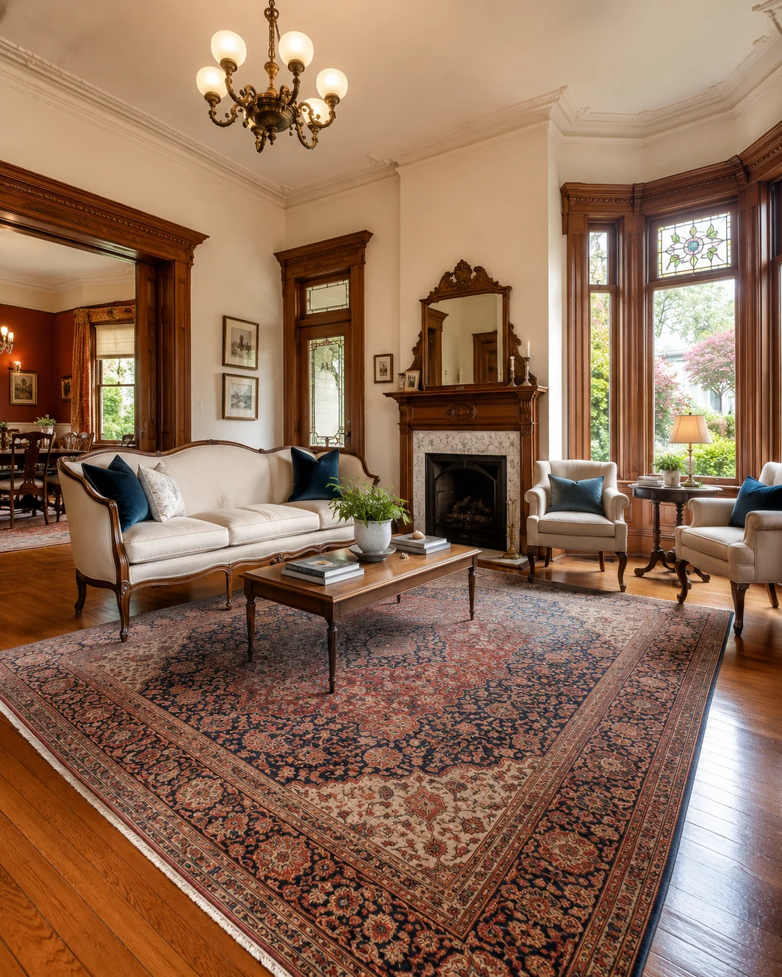 Professional carpet cleaning in a historic Jacksonville Oregon Victorian home