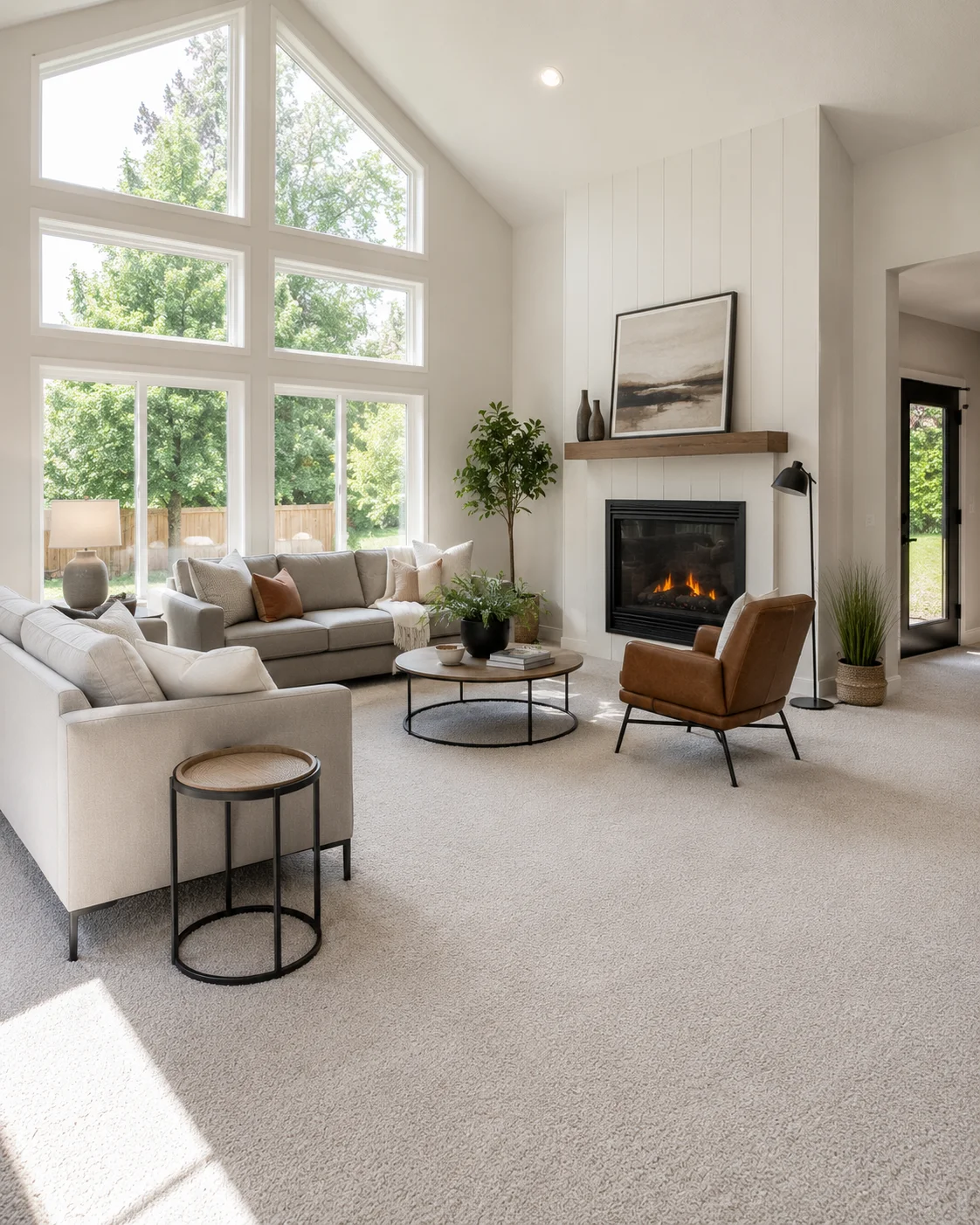 Professional carpet cleaning in a newly rebuilt Phoenix Oregon home
