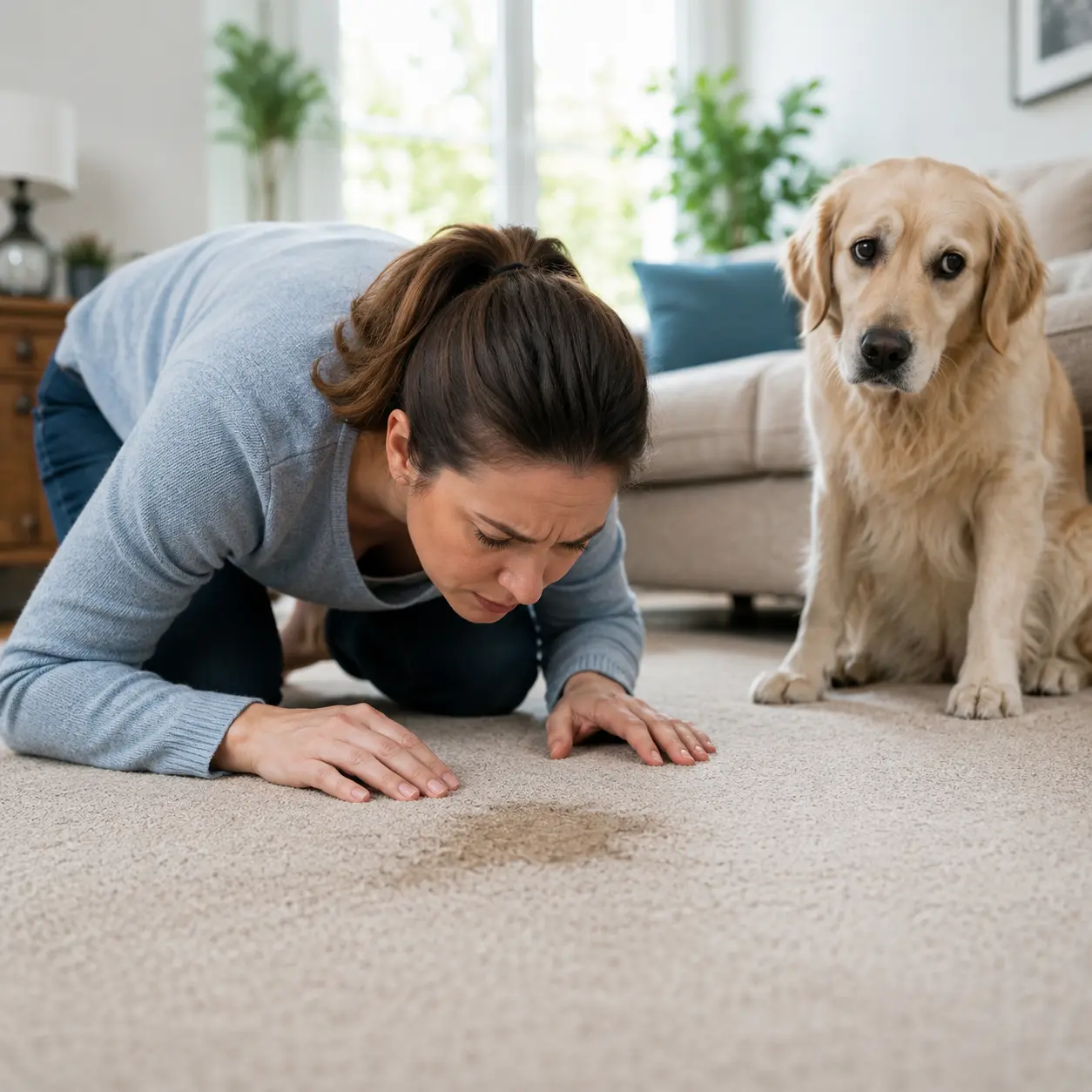 UV blacklight detecting hidden pet urine stains Medford Oregon