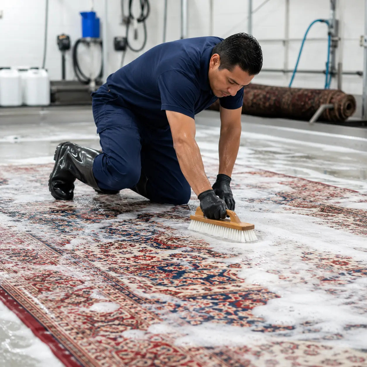 Professional rug cleaning and wash process Medford Oregon